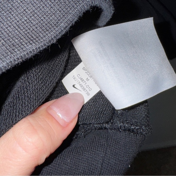 Nike Double Swoosh Crewneck Sweatshirt Black Red Mens Medium - Picture 7 of 7